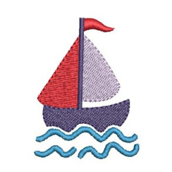 Embroidery Design Sea Boat 3