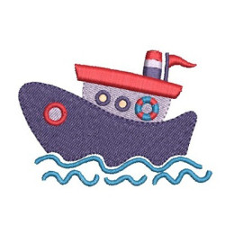 Embroidery Design Sea Boat 4