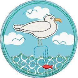 Embroidery Design Childrens Nautical Frame Applied 5