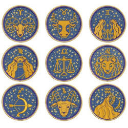 Embroidery Design Package 12 Signs Of The Zodiac