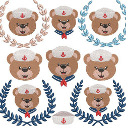 Embroidery Design Bears And Sea Package