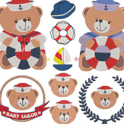 Embroidery Design Sea Bears Package 2