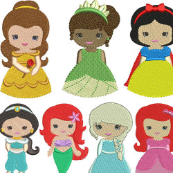 Embroidery Design Package 19 Female Characters
