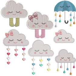 Embroidery Design Love Rain Package