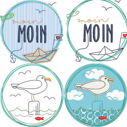 Embroidery Design Package Childrens Nautical Reasons Applied 3