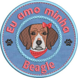 Matriz De Bordado Eu Amo Minha Beagle