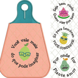 Embroidery Design Cute Fruits Car Bag Project