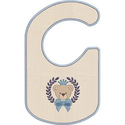 Embroidery Design Bib Bear In The Frame