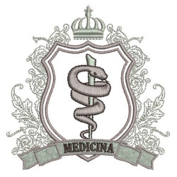 Diseño Para Bordado Escudo De Medicina 14