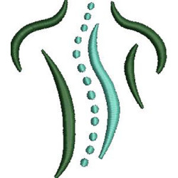 Embroidery Design Contoured Physiotherapy Symbol