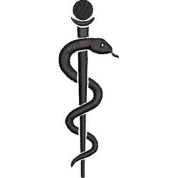 Diseño Para Bordado Serpiente Símbolo De La Medicina