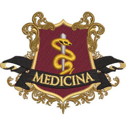 Embroidery Design Medicine Shield 25