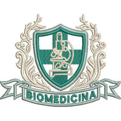 Matriz De Bordado Escudo Biomedicina Contornado