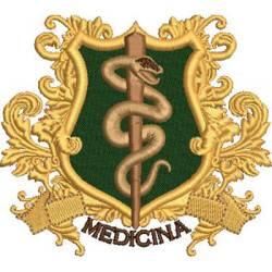 Matriz De Bordado Escudo Medicina 26