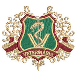 Embroidery Design Veterinary Medicine Shield 10