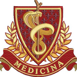 Matriz De Bordado Escudo Medicina 27