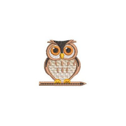 Embroidery Design Owl Symbol Pedagogy