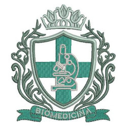 Diseño Para Bordado Escudo De Biomedicina 4