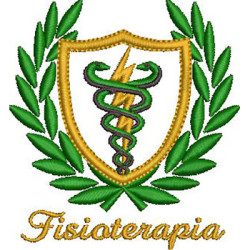 Diseño Para Bordado Escudo De Fisioterapia 4