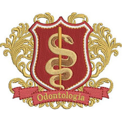 Diseño Para Bordado Escudo De Odontología 26