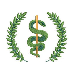 Diseño Para Bordado Escudo De Medicina 30