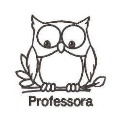 Embroidery Design Pedagogy Owl Teacher