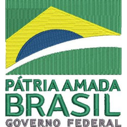 Embroidery Design Beloved Homeland Brazil Federal Government