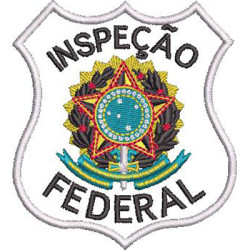 Embroidery Design Federal Shield Inspection