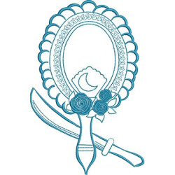 Embroidery Design Mirror And Sword Of Iemanja 2