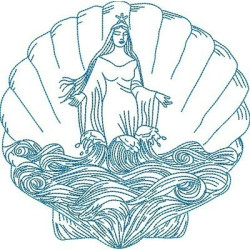 Embroidery Design Iemanja Coming Out Of The Sea 2