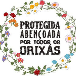 Matriz De Bordado Protegida E Abençoada Por Todos Orixás 10 Cm