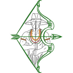 Embroidery Design Oxóssi Contoured