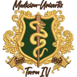 Diseño Para Bordado Escudo Medicina Univertix Turma Iv