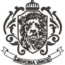 Diseño Para Bordado Escudo De Medicina Contorneado Unicid