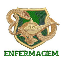 Diseño Para Bordado Escudo De Enfermería Moderno