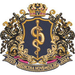 Diseño Para Bordado Escudo De Medicina Nueve De Julio 2024