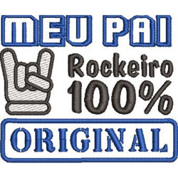 Matriz De Bordado Meu Pai Rockeiro 100% Original