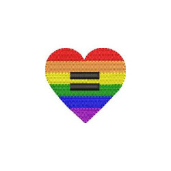 Embroidery Design Heart Love Equality Lgbt