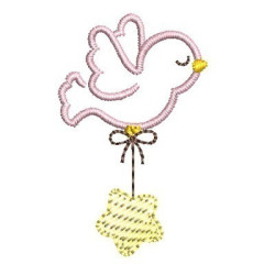 Embroidery Design Dove With Star