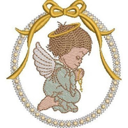 Embroidery Design Angel Praying In The Frame