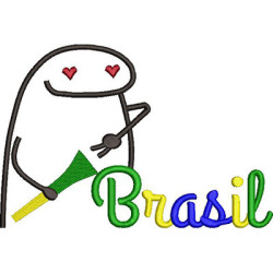 Embroidery Design Flork Brazil Vuvuzela 2