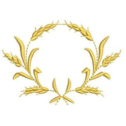 Embroidery Design Small Wheat Frame