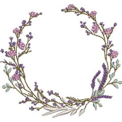 Embroidery Design Lavender Frame 4