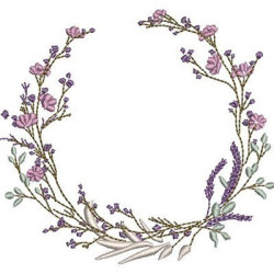 Embroidery Design Lavender Frame 5