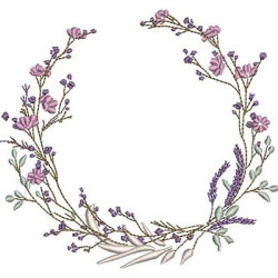 Embroidery Design Lavender Frame 6