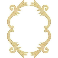 Embroidery Design Baroque Frame 38