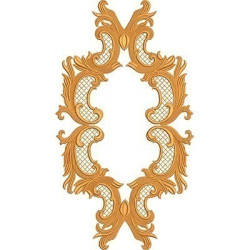 Embroidery Design Baroque Frame 36