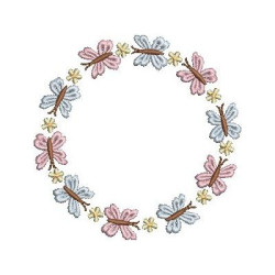 Embroidery Design Butterfly Garland 8 Cm