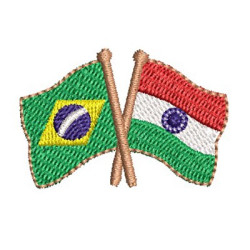 Matriz De Bordado Bandeira Brasil E índia 2