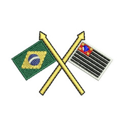 Matriz De Bordado Bandeira São Paulo E Brasil 2